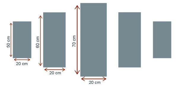 ASIR Obraz MAPA SVETA 110 plátno 5 ks
