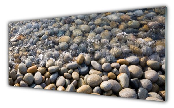Sklenený obklad Do kuchyne Kamene voda umenie 125x50 cm