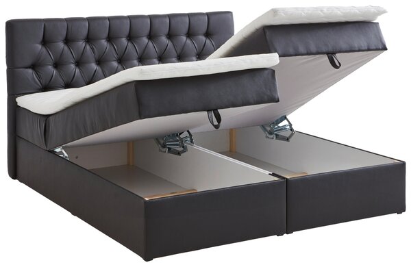 AMERICKÁ POSTEĽ, 160/200 cm, čierna MID.YOU - Online Only spálne, Online Only