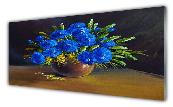 Sklenený obklad Do kuchyne Kvety rastlina príroda 125x50 cm