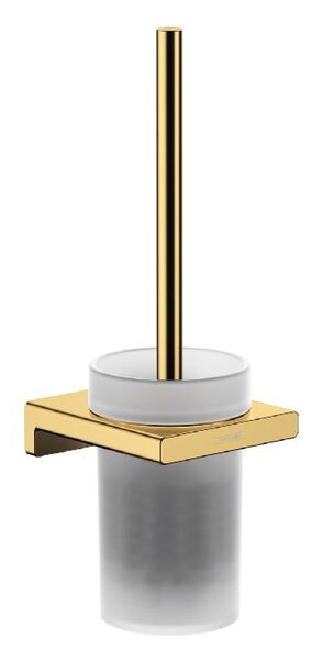 Hansgrohe AddStoris - WC kefa nástenná, matné sklo/leštený vzhľad zlata 41752990