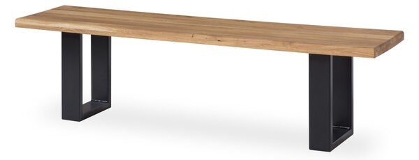 Masívna dubová lavica naolejovaná Železo - 1800x400x40 mm