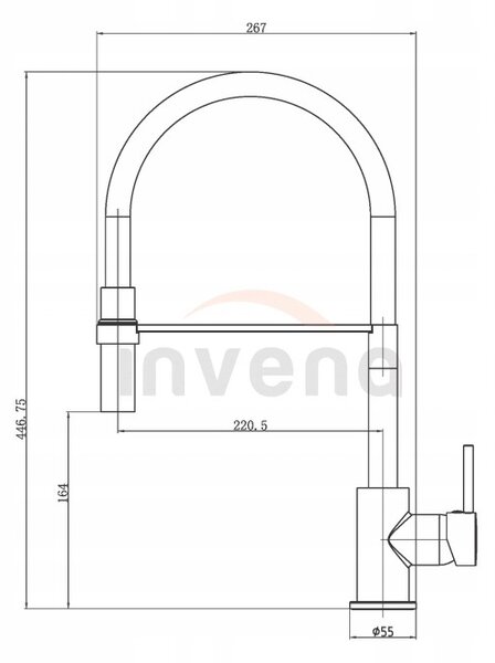 Invena Chameleon, stojanková drezová batéria, biela-chrómová, BZ-29-L02-C