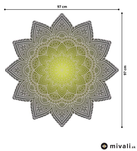 Samolepky na stenu - Mandala zelená