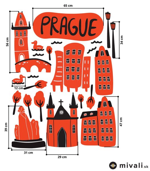 Samolepky na stenu - Praha I