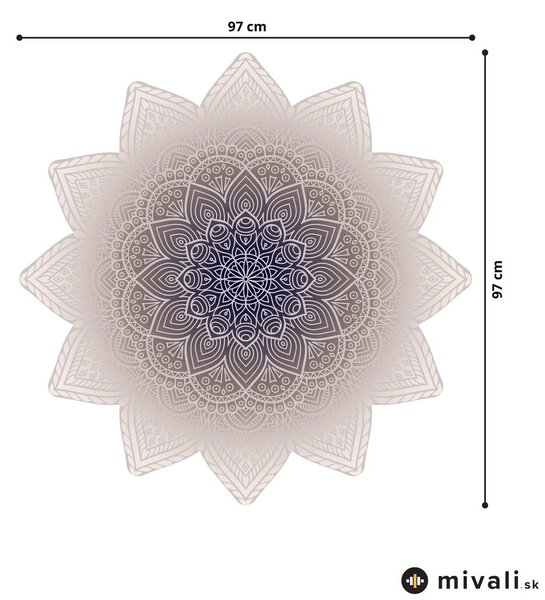 Samolepky na stenu - Mandala béžovo-hnedá