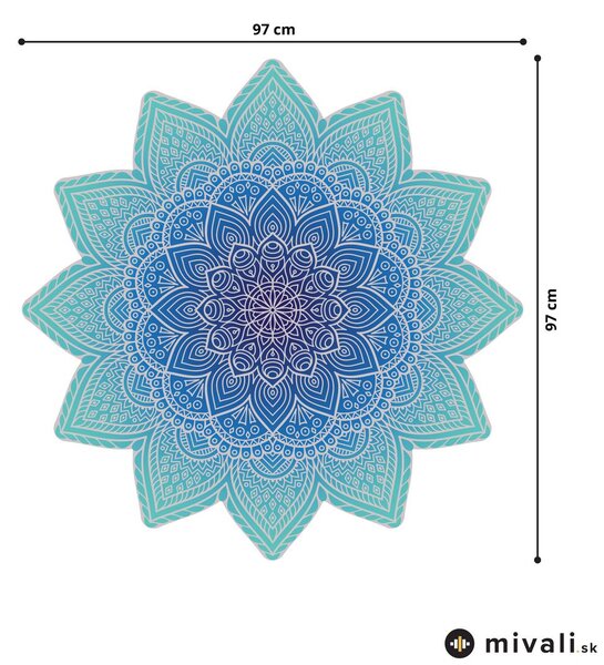 Samolepky na stenu - Mandala zeleno-modrá