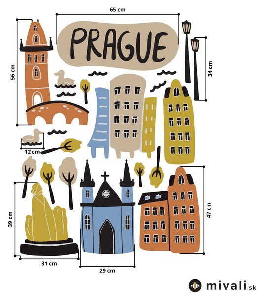 Samolepky na stenu - Praha II