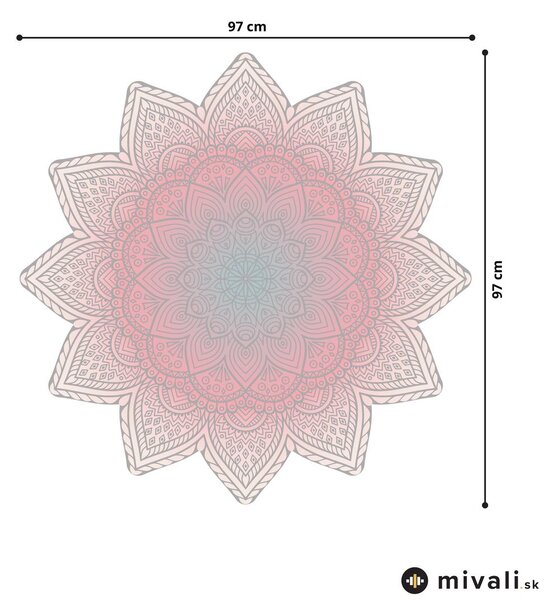 Samolepky na stenu - Mandala ružová