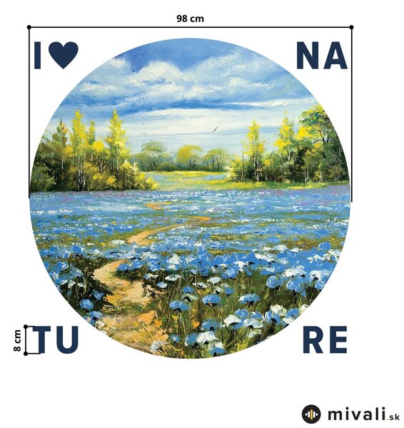 Samolepky na stenu - Krajinomaľba s nápisom