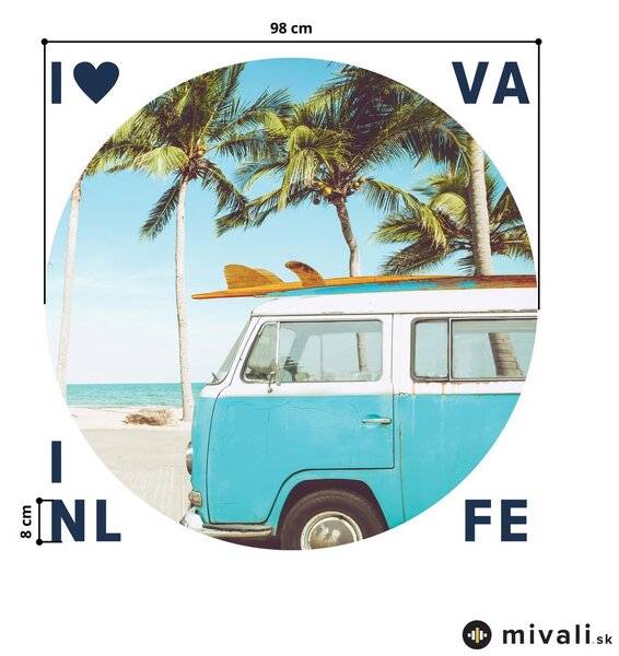 Samolepky na stenu - Van s nápisom