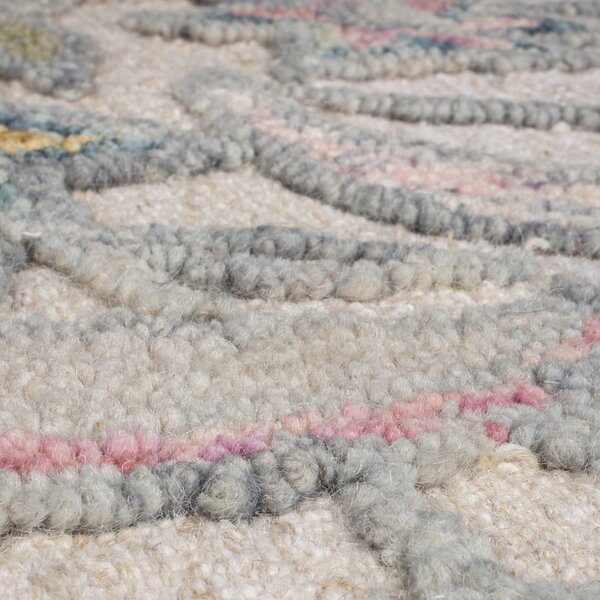 Krémový ručne tkaný vlnený koberec 160x230 cm Tania Floral – Flair Rugs