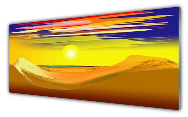 Sklenený obklad Do kuchyne Púšť sĺnk umenie 125x50 cm