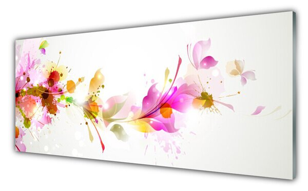 Sklenený obklad Do kuchyne Abstrakcia umenie 125x50 cm