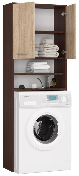 Ak furniture Kúpeľňová skrinka nad práčkou Fin wenge/sonoma