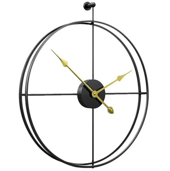 Tutumi 3D nástenné hodiny Coat 60 cm čierne