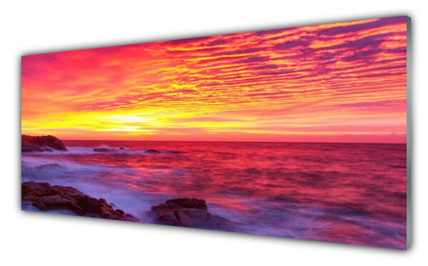 Sklenený obklad Do kuchyne Abstrakcia umenie 125x50 cm