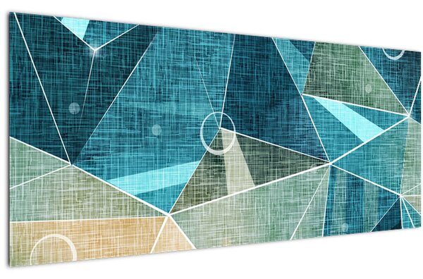 Obraz - Tyrkysová abstrakcia (120x50 cm)