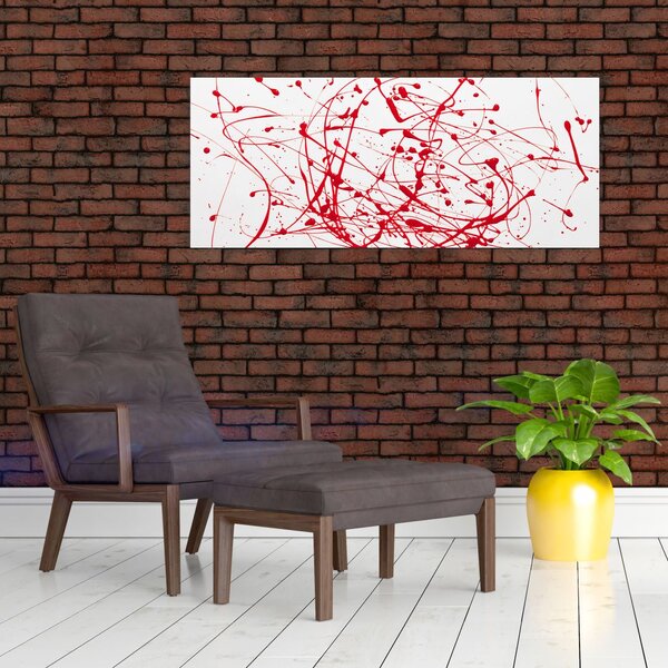 Obraz technikou Drippingu (120x50 cm)