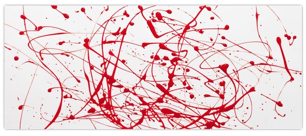Obraz technikou Drippingu (120x50 cm)