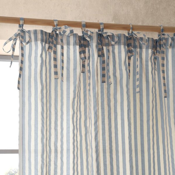 Modrá záclona 140x183 cm Zanzibar Stripe – Pineapple Elephant