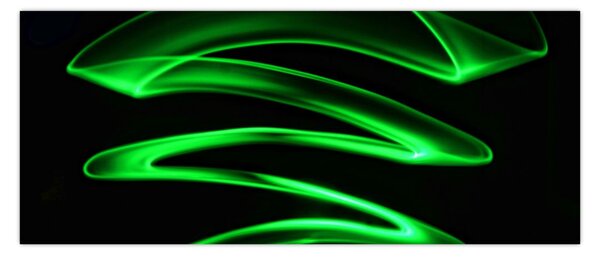Obraz - neónové vlny (120x50 cm)