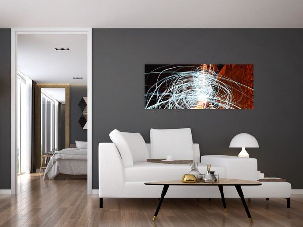 Obraz svetelných vĺn (120x50 cm)