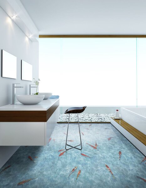 PVC podlaha MOONLIGHT RYBY KOI