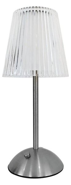 LED Stmiev. dotyková nabíjacia stolná lampa ELBA LED/1,6W/800 mAh matný chróm/číra