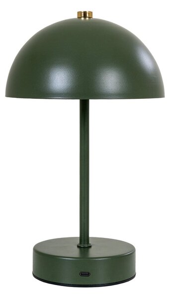 Tmavozelená LED stolová lampa s kovovým tienidlom (výška 25 cm) Holt – House Nordic