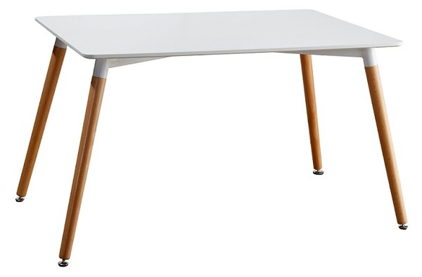 Jedálenský stôl, biela/buk, DIDIER 3 NEW