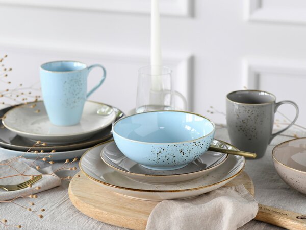 KOMBINOVANÝ SERVIS, 16-dielne, kamenina Creatable - Online Only bytové doplnky, Online Only