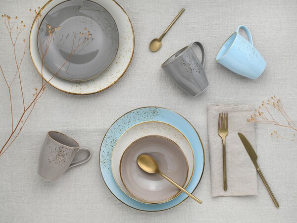 KOMBINOVANÝ SERVIS, 16-dielne, kamenina Creatable - Online Only bytové doplnky, Online Only