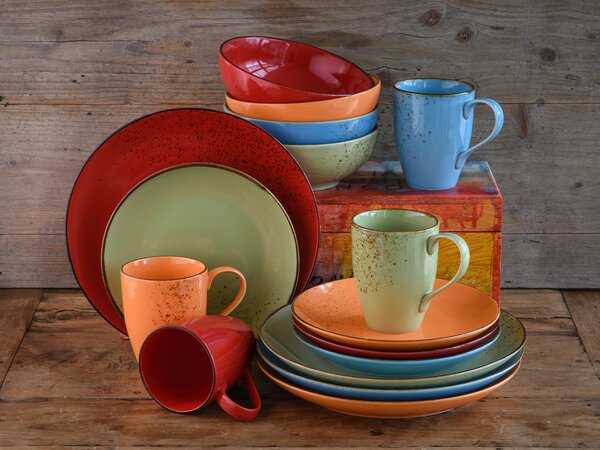 KOMBINOVANÝ SERVIS, 16-dielne, kamenina Creatable - Online Only bytové doplnky, Online Only