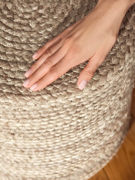 Hanse Home Sedací vak LOOMA POUF 106235 Beige/Grey - 40x40 cm