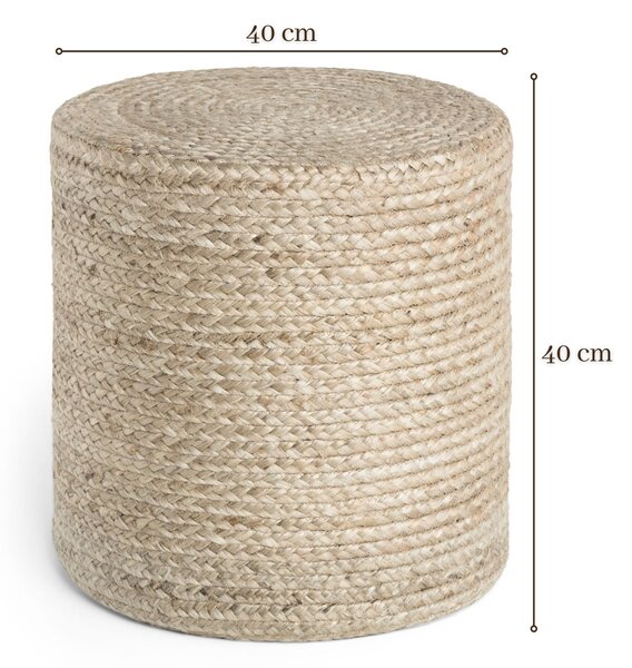 Hanse Home Sedací vak LOOMA POUF 106235 Beige/Grey - 40x40 cm