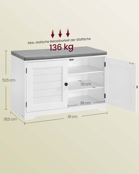 Botník s lavicou a úložným priestorom LSB034W01
