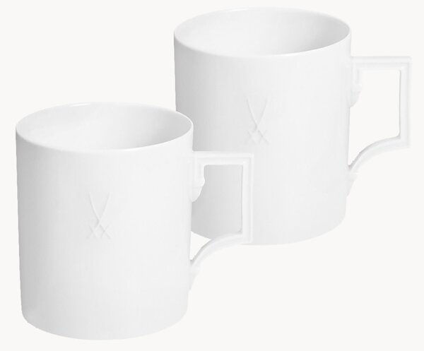 Ručne vyrobené šálky z porcelánu Berlin, 2 ks