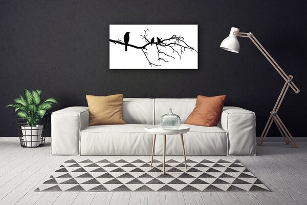 Obraz na plátne Vtáky vetva umenie 100x50 cm