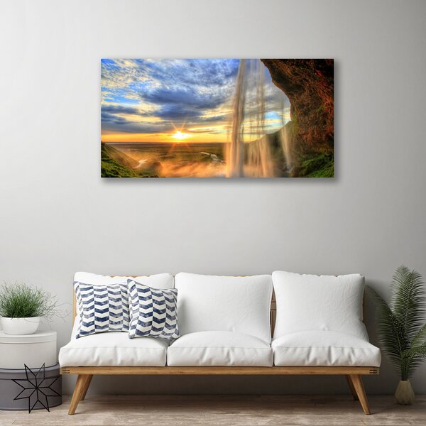 Obraz na plátne Vodopád príroda 100x50 cm