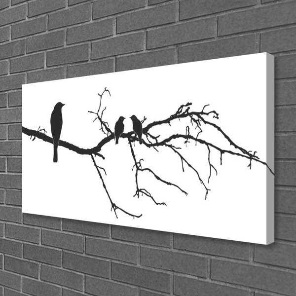Obraz na plátne Vtáky vetva umenie 100x50 cm