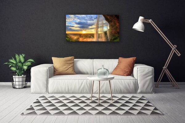 Obraz na plátne Vodopád príroda 100x50 cm