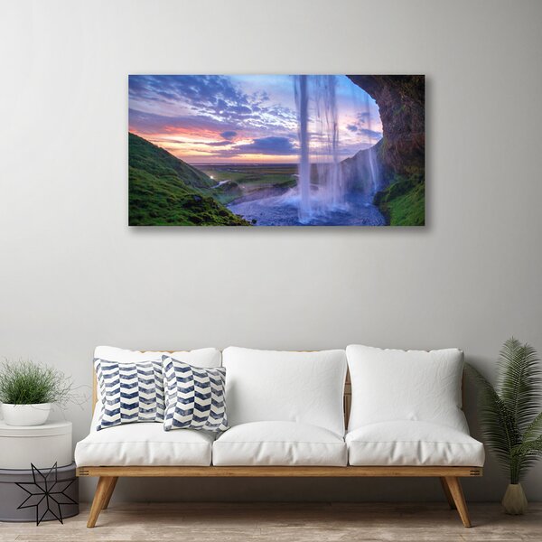 Obraz na plátne Vodopád príroda 100x50 cm