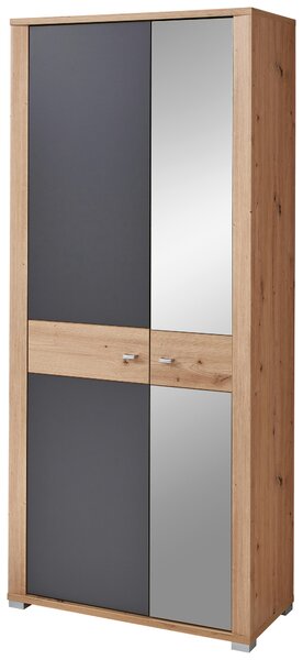 PREDSIEŇOVÝ NÁBYTOK, grafitová, dub artisan, 223/199/38 cm Xora - Predsieňové zostavy & šatne, Online Only