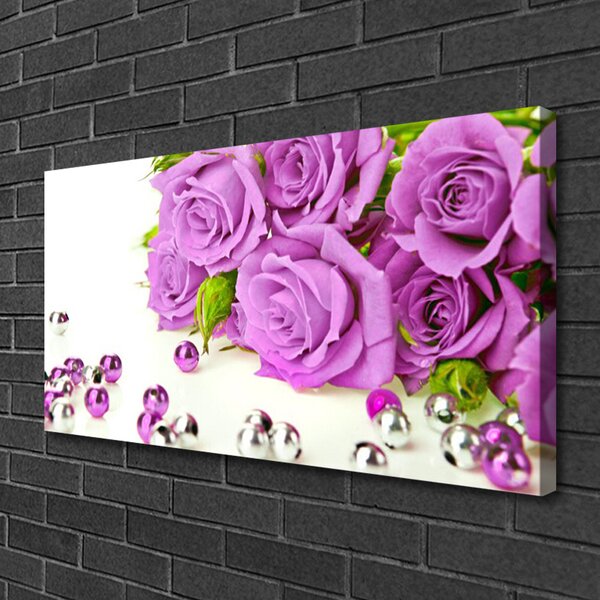 Obraz na plátne Ruže kvety 100x50 cm