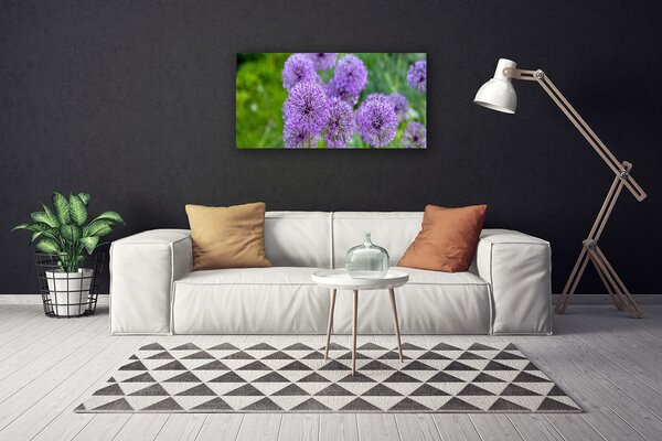 Obraz Canvas Fialové kvety lúka 100x50 cm