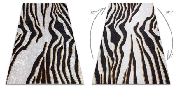 Koberec MIRO 52002.807 zebra, krémový / čierny