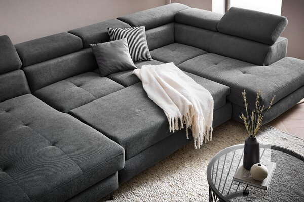 SEDACIA SÚPRAVA, textil, grafitová Stylife - Sedačky