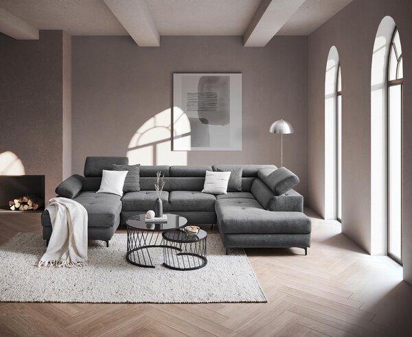SEDACIA SÚPRAVA, textil, grafitová Stylife - Sedačky