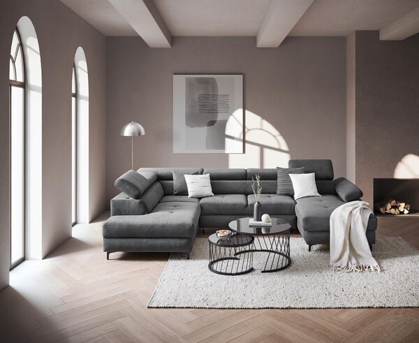 SEDACIA SÚPRAVA, textil, grafitová Stylife - Sedačky